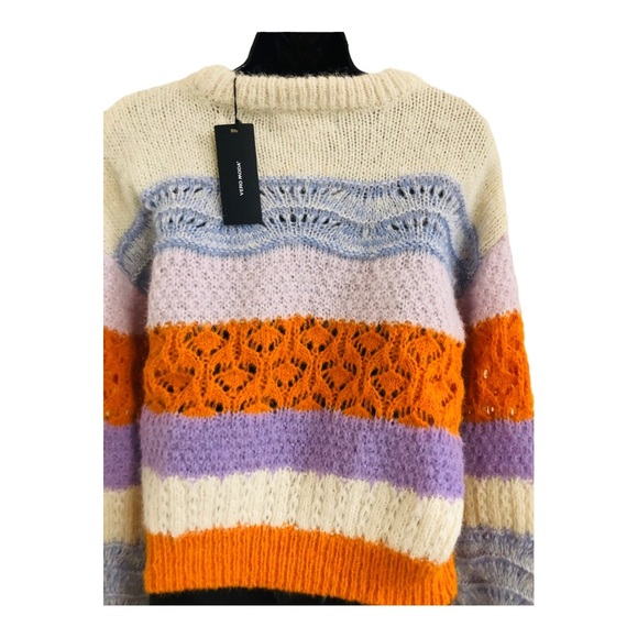 Vero Moda crochet knit colorblock new boho sweater size medium brand new - Picture 17 of 17